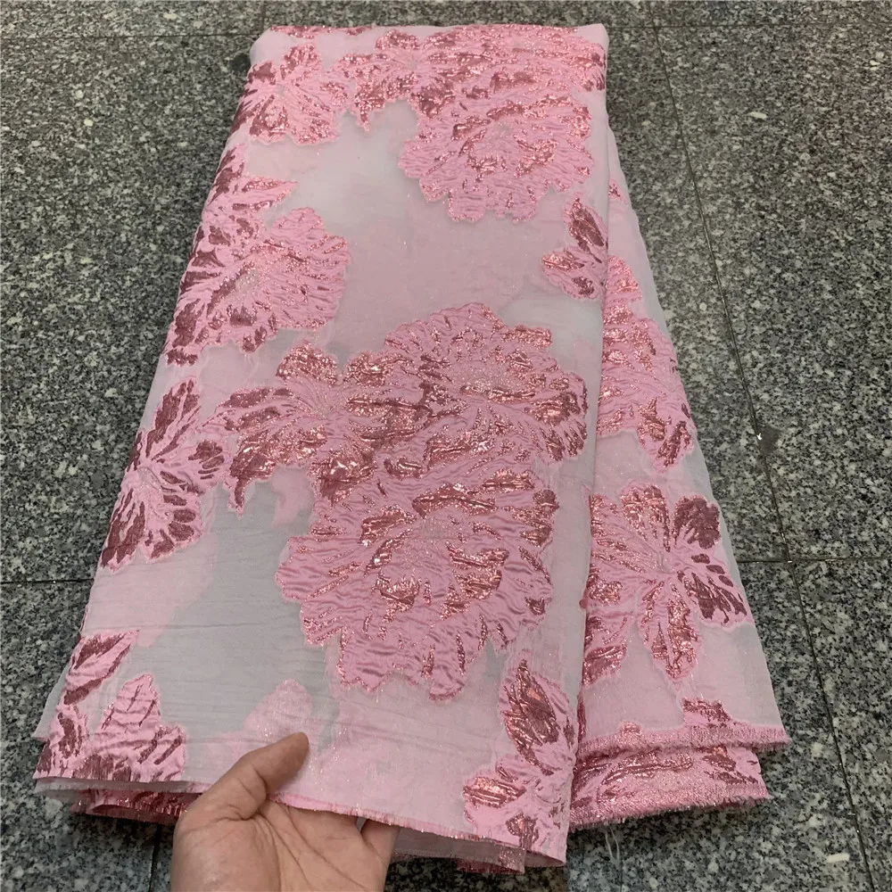 African Lace Fabric Beautiful Design Organza Lace Fabric French Net Tulle Lace Fabric Nigerian Sequins Lace For Dress COP-0015