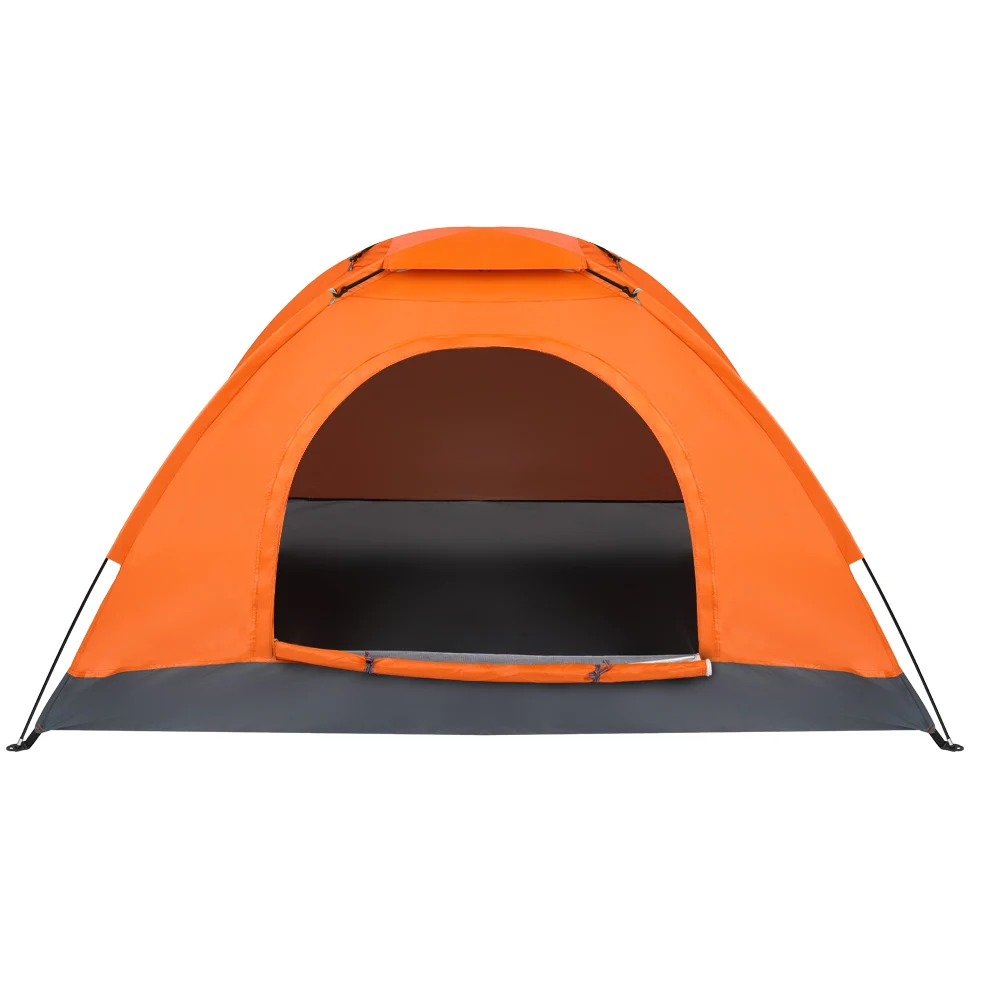 Camping Dome Tent Waterproof 1-Person Automatic Pop Up Quick Shelter Outdoor Hiking with Carrying Bag Orange[US-W]