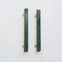 Brass Stone Furniture Handles Marble Wardrobe Knob Drawer Pulls Cabinet Dresser Handle Kitchen Bedroom Bathroom Door Hardware