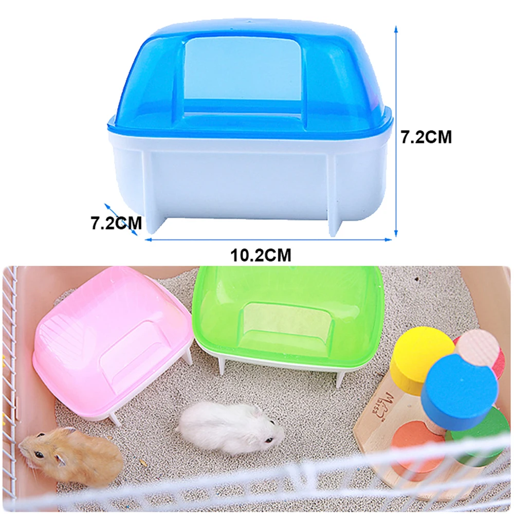 1PC Small Pets Sand Bath Box Hamster Shower Sand Bathtub Rat Hamster Hideout Sand Bath Container For Lemming Chinchilla Gerbil