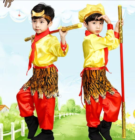 Children s Day Monkey King Cosplay Costumes Journey West Kids Performance Show Theme Opera Stage Costume Animal dance costume AliExpress