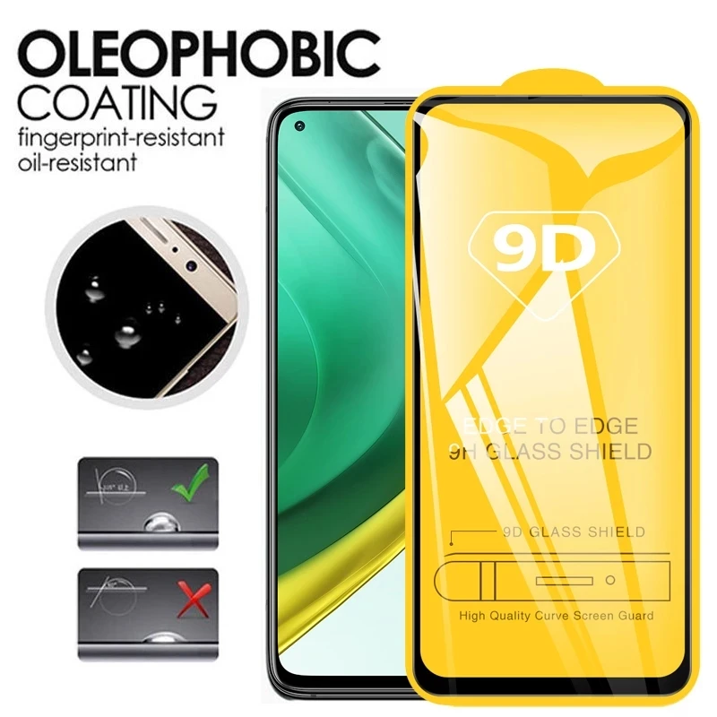1-4 قطعة 9D غطاء كامل الزجاج المقسى ل شاومي 11T برو حماة الشاشة ل شاومي Mi 9 9T 10T برو 11 لايت Redmi نوت 10 9 11