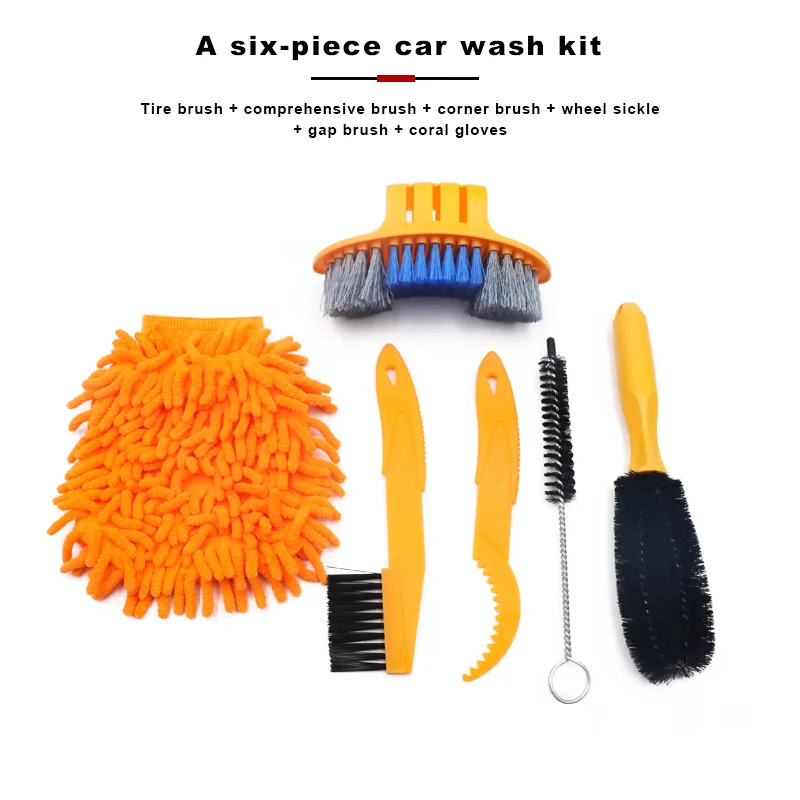 Bike Chain Cleaner Bicycle Clean Machine Brushes Road  Cycling Cleaning Brush Kit Maintenance Tools Set For Outdoor Mountain MTB