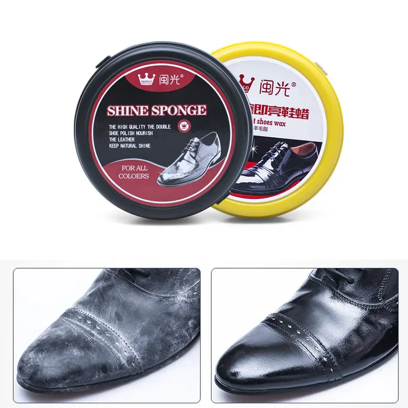 One Shine Double Sided Leather Shoes Brush Shoe Polish Brush Colorless Shoe Wax Brush Shoe Polish Sponge Shoe Polish Tool Brush