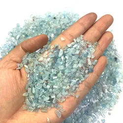 100g 2-4mm pierre de Quartz aigue-marine bleue naturelle éclats de roche spécimen pierres naturelles et minéraux cristaux de guérison