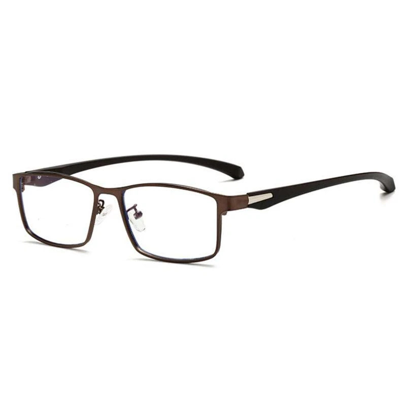 Full Frame Square Myopia Glasses With Degree Metal Anti-blue Light Prescription Spectacles 0 -0.5 -0.75 -1.0 -1.5 -2.0 To -6.0