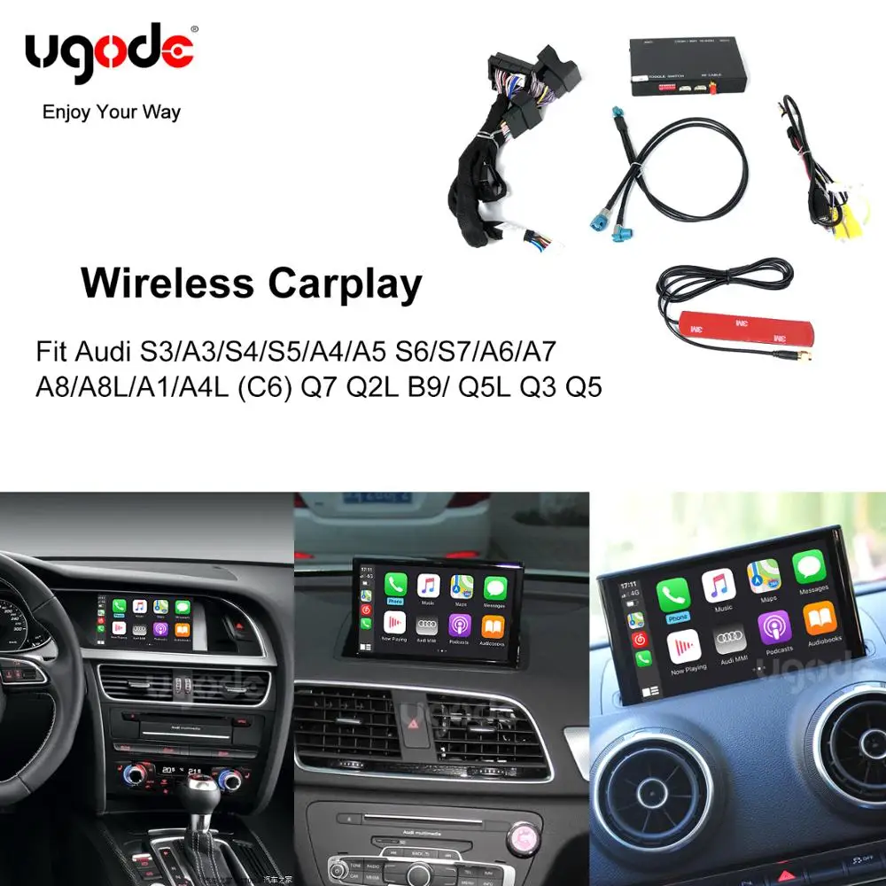 Ugode wireless Car play carplay inerface box For Apple iOS Android Auto mobile for Audi A6 A5 A3 Q7 OE Radio Screen