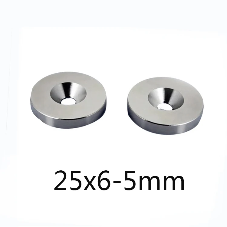 25x6-5 mm Neodymium Magnet Disc 25*6 mm Hole 5mm Circle Magnets 25X6-5mm Round Countersunk Magnetic 25*6-5