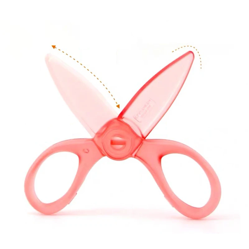 1pcs KOKUYO Scissors Safety Resin Children\'s Scissors Pastel Cookie Students Round Head Scissors Resin Material Durable