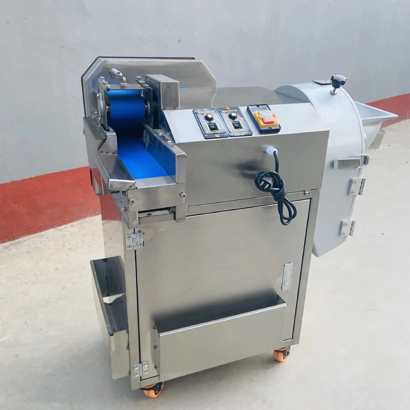 Nuevo Cortador de verduras de doble cabezal multifunción comercial, rebanador automático