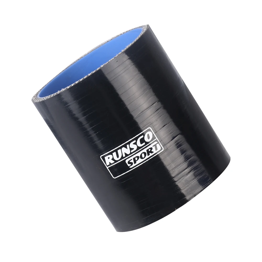 51/57/63/76/89มม.3ชั้น0องศาซิลิโคนตรงท่อ Intercooler turbo Intake ท่อ Coupler ท่อสำหรับ BMW/Audi/Honda สีดำ