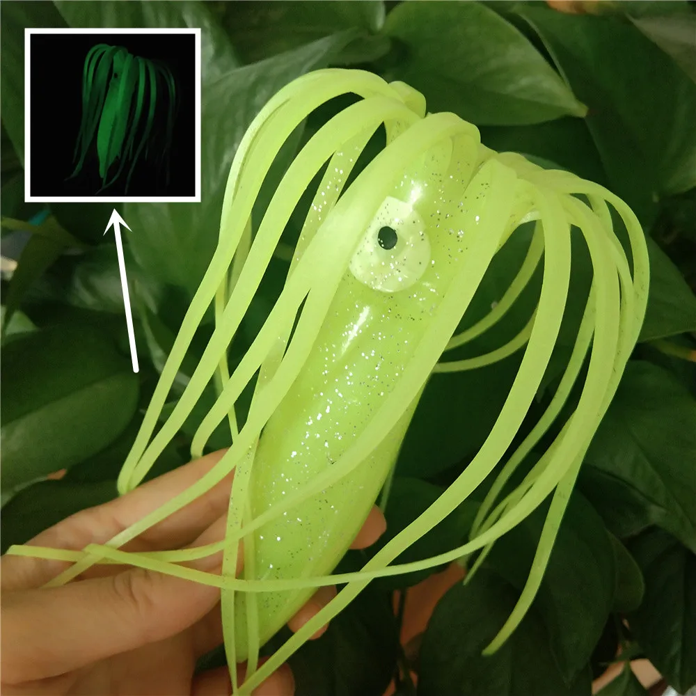 Swolfy 5pcs 30cm Octopus Soft Lure Squid Jigs Silicone Fishing Lure Sea Fishing Salt Water Skirt Free Shipping Fishing Tackle