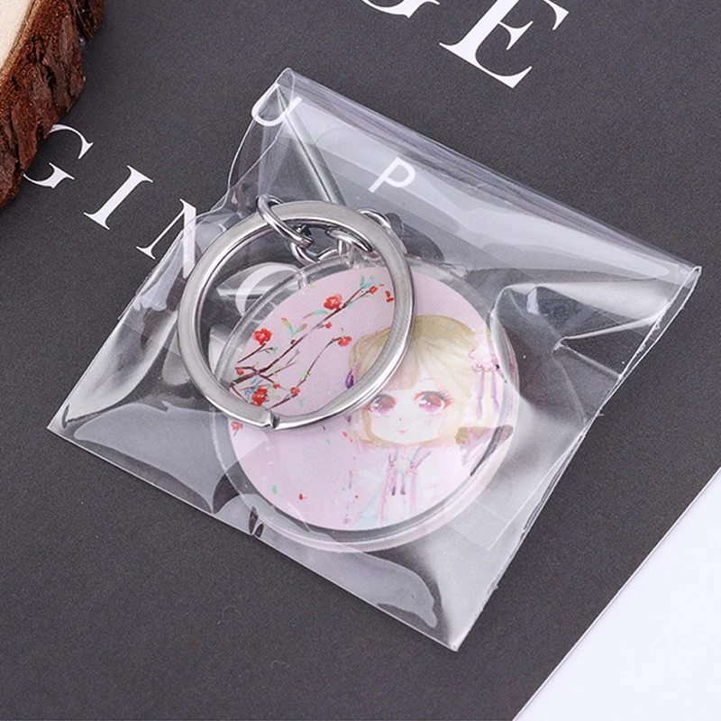 Fashion Anime Custom Keychains Cartoon Clear Acrylic Key Chain Photo Customized Anime Charms Hologram Personalized Keychains