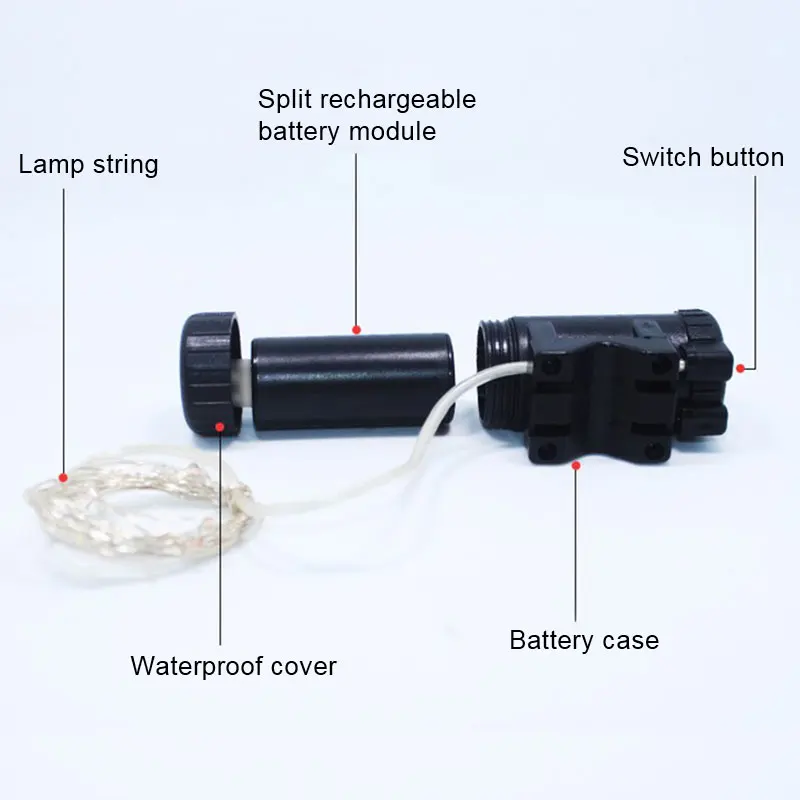 Waterproof Bicycle Spoke Light 2 Meters 20 LED Bike Wheel Light Safety Warning Cycling Flashing Light with AAA Battery