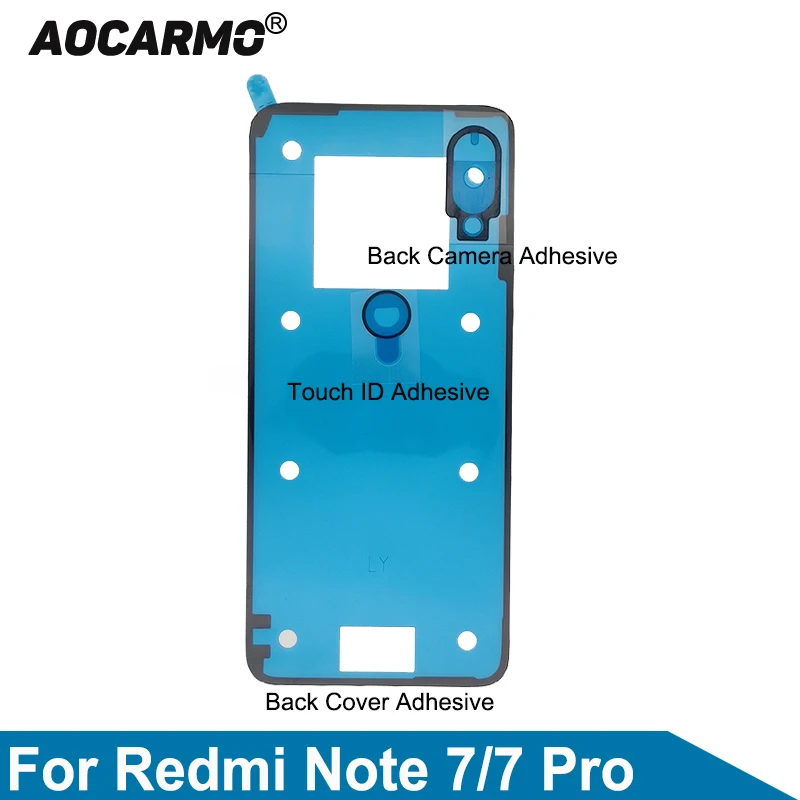 Aocarmo For Redmi Note 7 Note 7 Pro Back Cover Adhesive Back Camera Sticker Touch ID Glue Tape