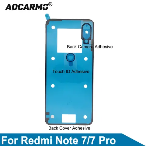 Aocarmo For Redmi Note 7 Note 7 Pro Back Cover Adhesive Back Camera Sticker Touch ID Glue Tape