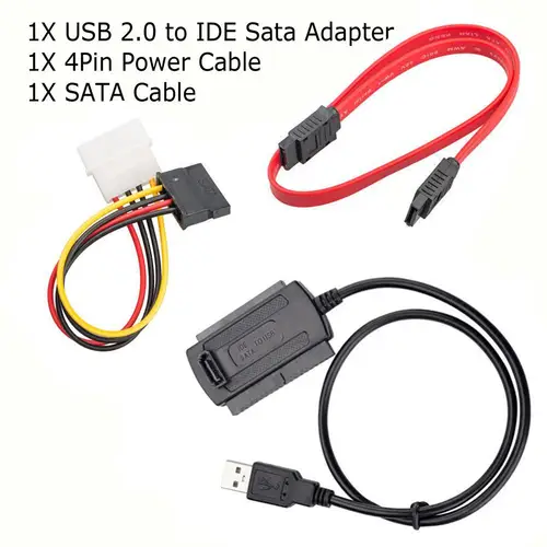 Imagen 2 del producto Convertidor adaptador de disco duro HDD USB 2.0 a IDE SATA S-ATA 2.5 3.5 HD
