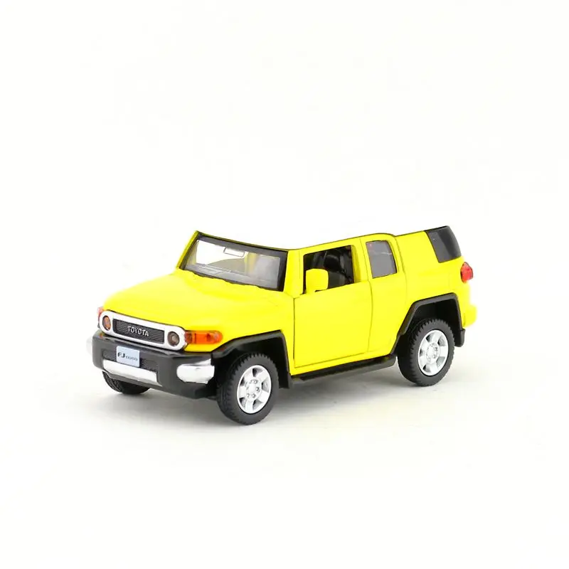 Diecast Metal Toy Vehicle Model 1:43 Scale Toyota FJ Car Pull Back Doors Openable Educational Collection Gift Kid Match Box