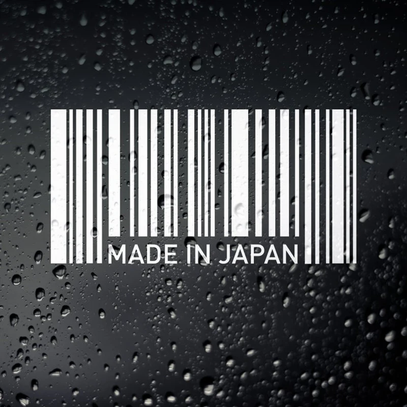 Black/White Made In Japan Barcode JDM Car Sticker Hot Selling Small/Big Size Removable Waterproof Window Body Decal CL722