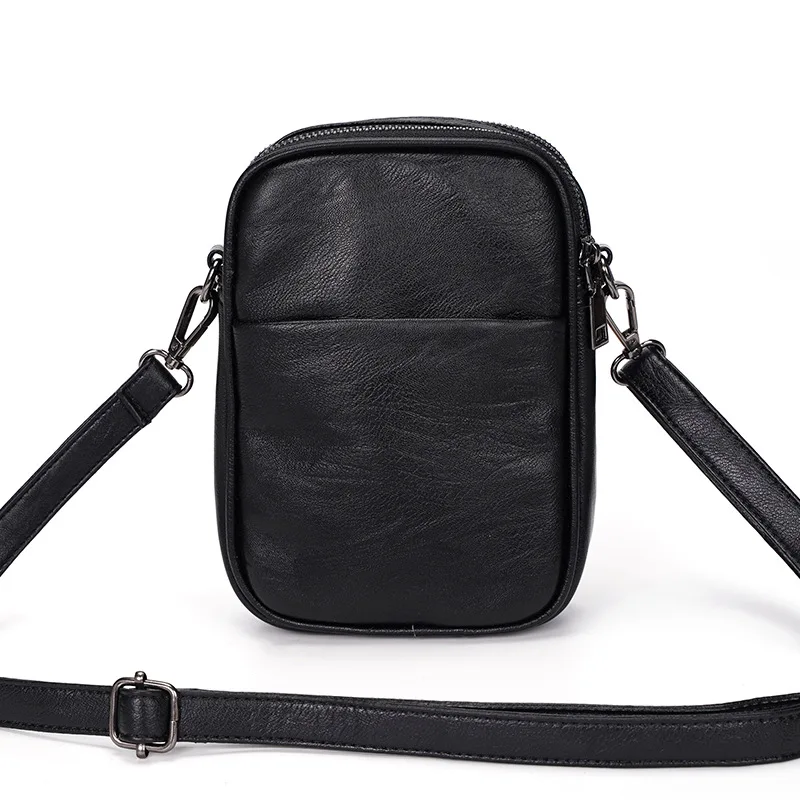 Fashion Badge Mini Crossbody Bag Men Shoulder Bag PU Mobile Phone Bag Small Crossbody Bag Men Outdoor Messenger Bags Handbag