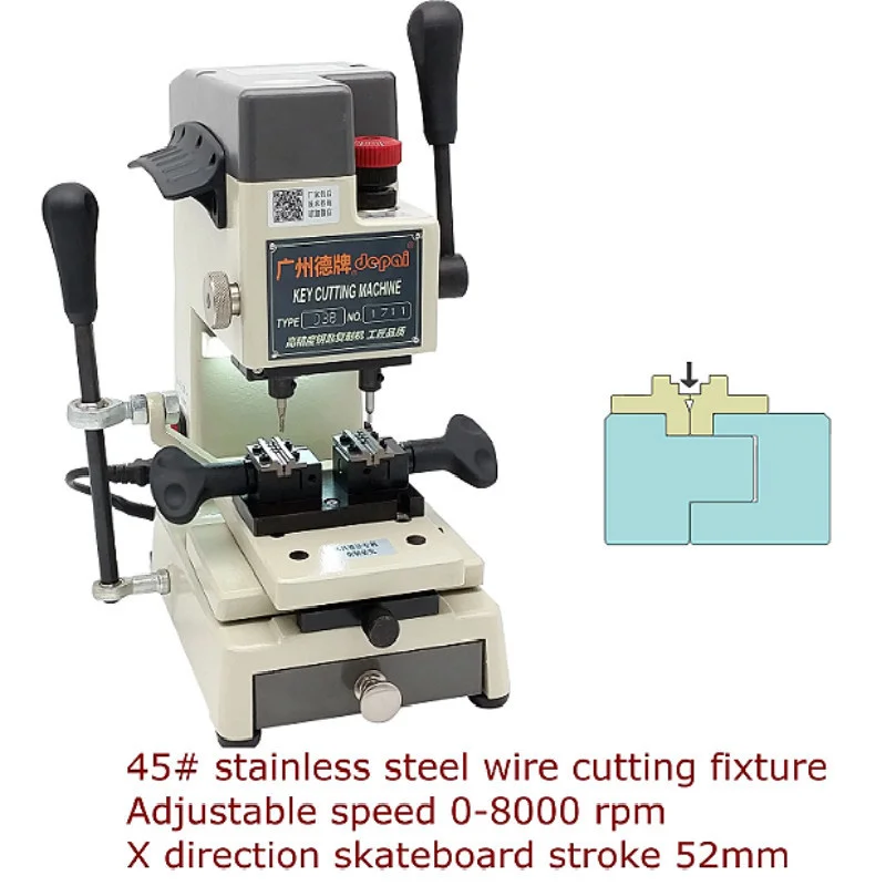 D38A Vertical Key Duplicating Copy Machine Key Cutting Machine Drill Machine For Making Car Door Keys Locksmith Tools