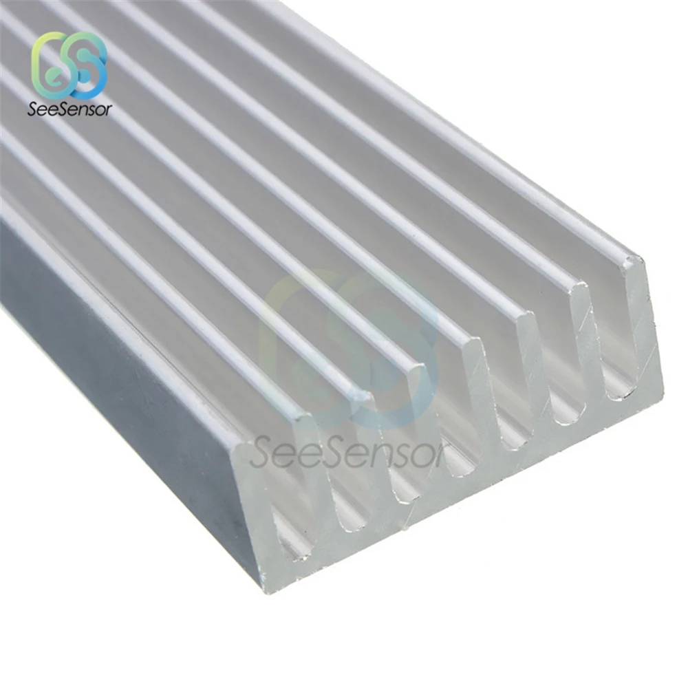 Durable Silver Aluminium Radiating Fin Cooling Heatsink for LED Power Transistor Electrical Radiator Chip 100x25x10mm 100x35x10m