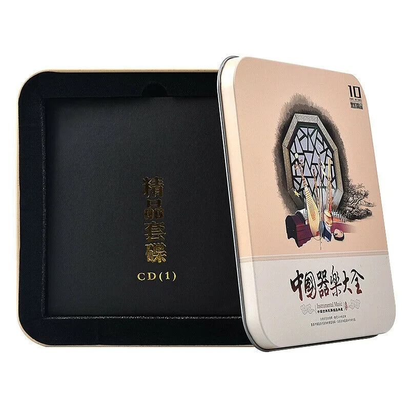 Música folclórica clásica china, 10cds, Guzheng, Hulusi, Erhu, Pipa, Guqin