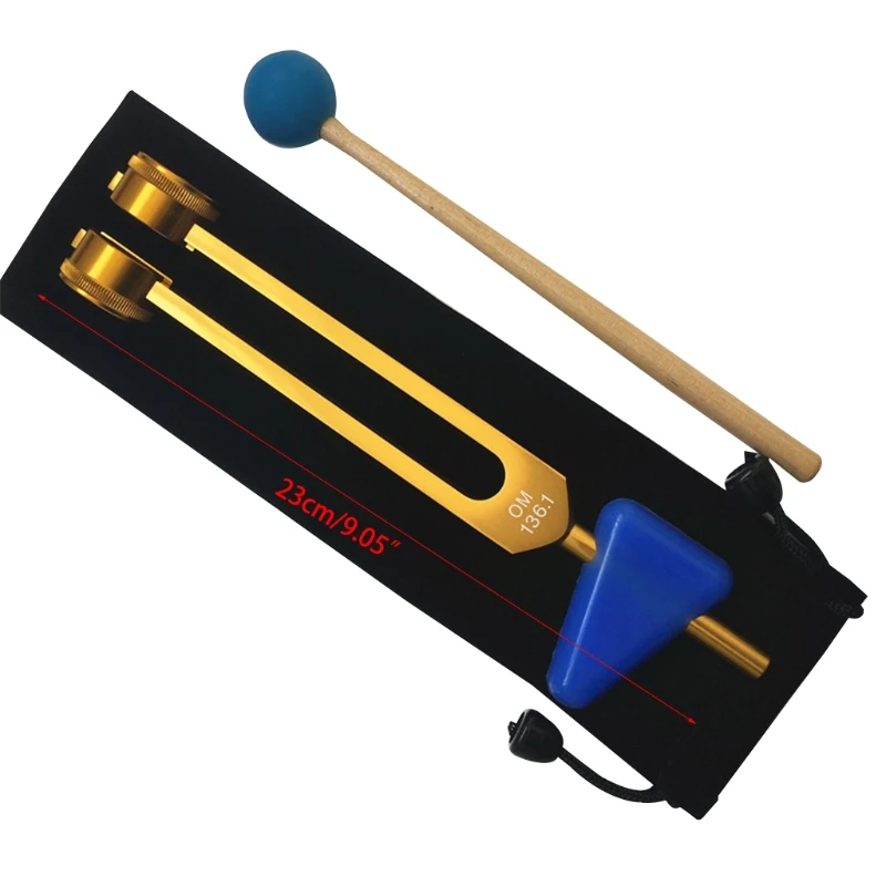 OM 136.1Hz Tuning ForksชุดChakraส้อมเสียงHealingส้อมคริสตัลส้อมปรับTherapy Toolเครื่องมือAกระเป๋า
