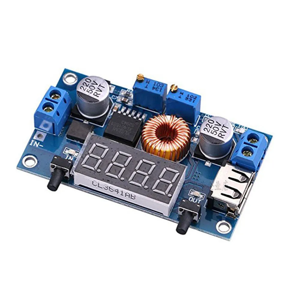 

5A DC Voltage and Current Power Display LED Driver Lithium Battery Charging with Crystal Shell Module Kit