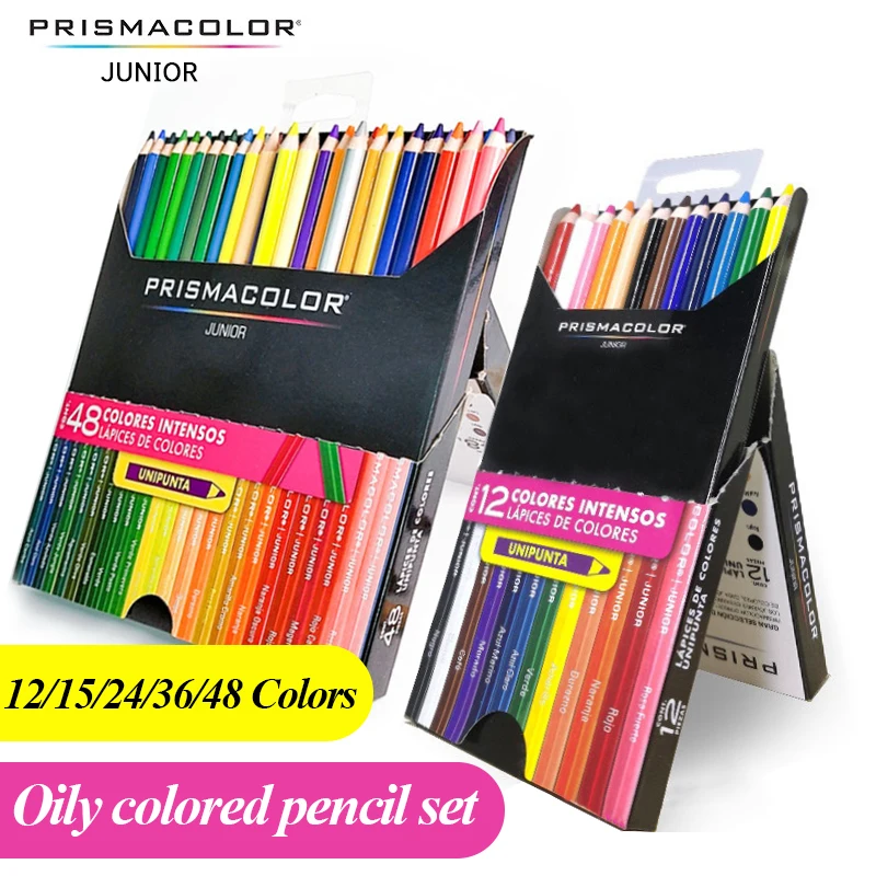 Imagem -06 - Prismacolor Conjunto de Lápis de Desenho Colorido a Óleo 12 24 36 48 Cores Lápis de Cor de Madeira para Esboçar Júnior Desenho Materiais de Arte