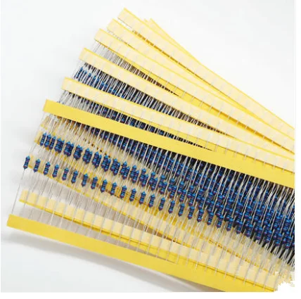 100pcs 1/6w 1/8w 0.125w 1% Metal film Resistor 1R~1M 0 2.2R 10R 22R 47R 51R 100R 150R 470R 1K 4.7K 10K 47K 1 2.2 10 22 47 51 100