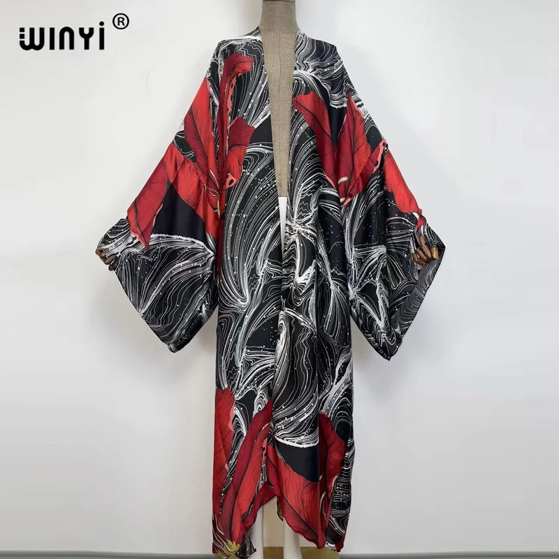 

Europe WINYI new tunic bikini sweet lady kaftan Cardigan stitch Cocktail sexcy Boho Maxi Holiday Batwing Sleeve KIMONO mujer