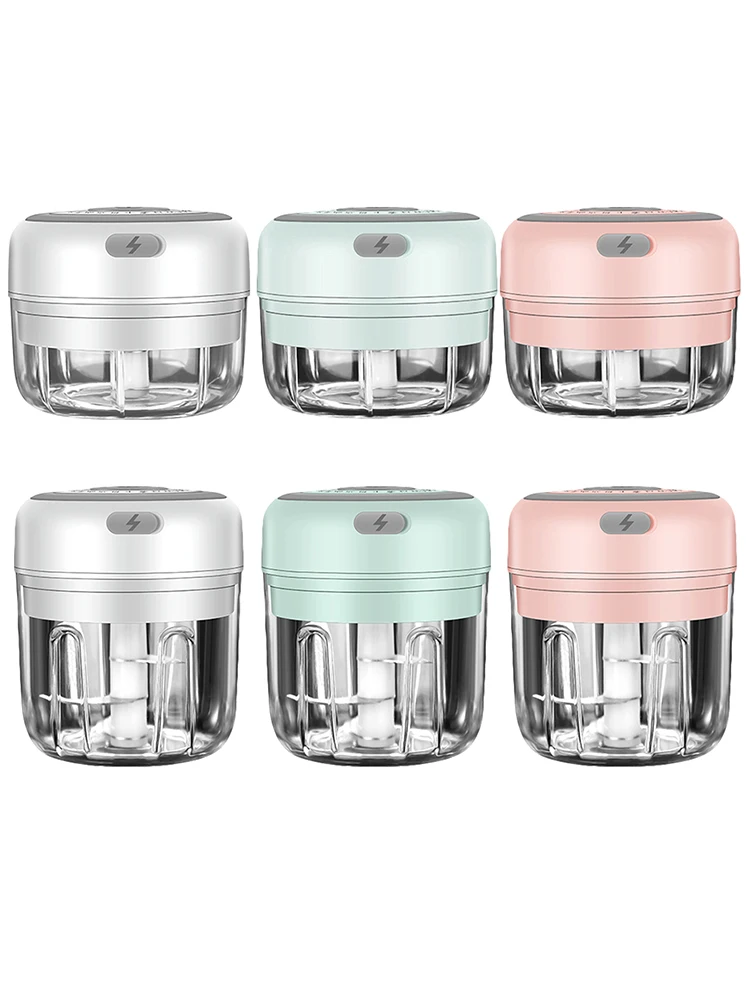 Electric Mini Garlic Chopper With USB Rechargeable Food Portable Small Food Processor For Pepper Garlic Nut Chopper/Crusher