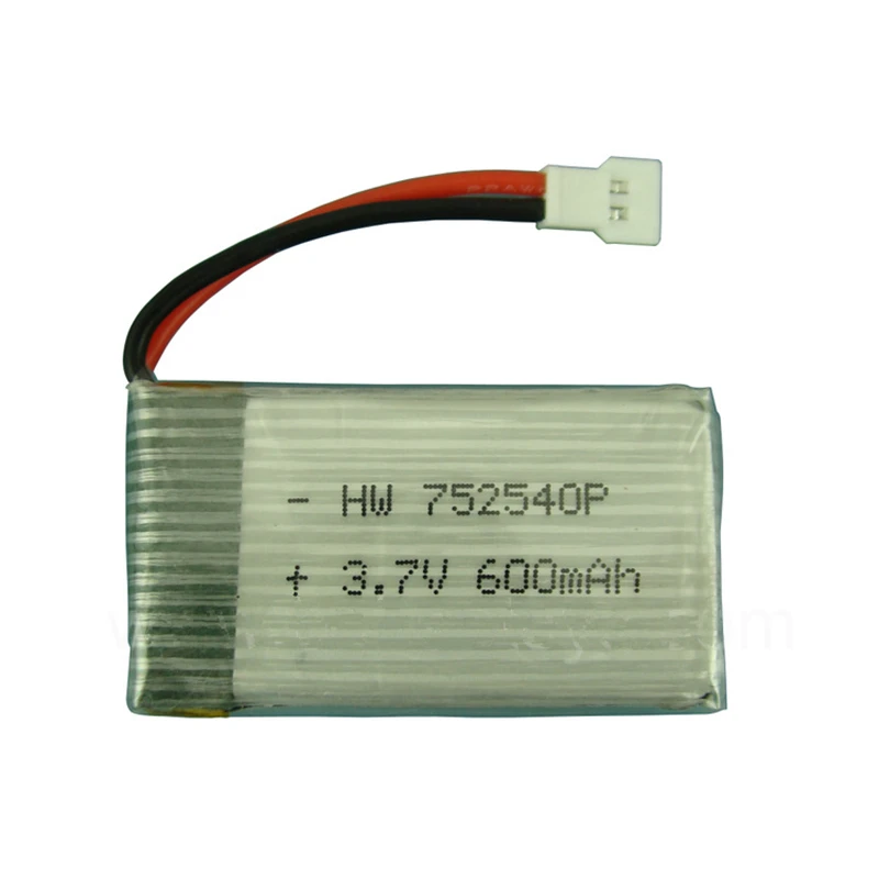 3.7V 600mAH Remote quadrocopter Lipo battery For Syma X5C lipo battery 3.7V 600mAH XH plug 752540 1S Lipo battery 1pcs/lot