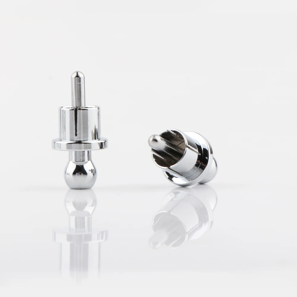 8 stücke gold/rhodiniert rca cap stecker kurzschluss buchse phono stecker rca abschirmung jack buchse schützen abdeckung kappen – Detail 2