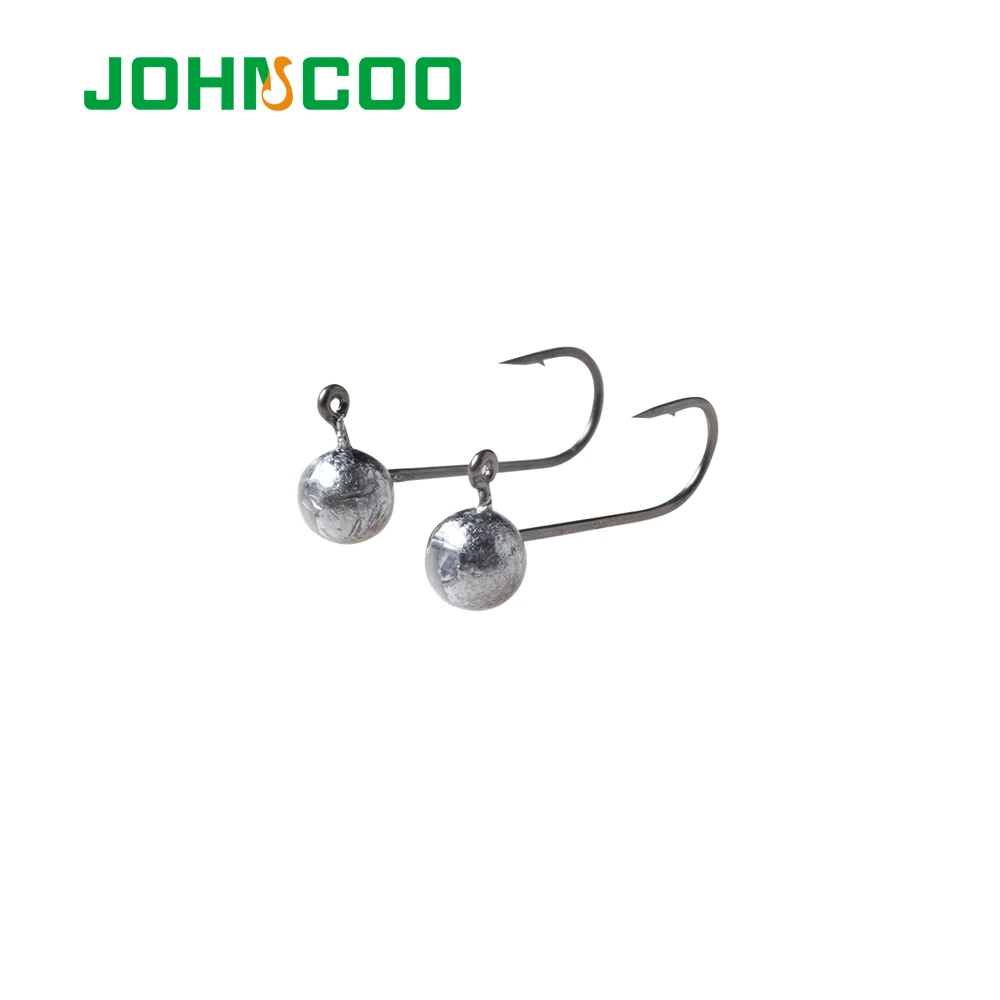 JOHNCOO 10pcs Jig Head Hook Rockfish Hook 1g 1.5g 2g 3g 5g Fishing Hook Soft Worm Jig Hook jig Head Hook