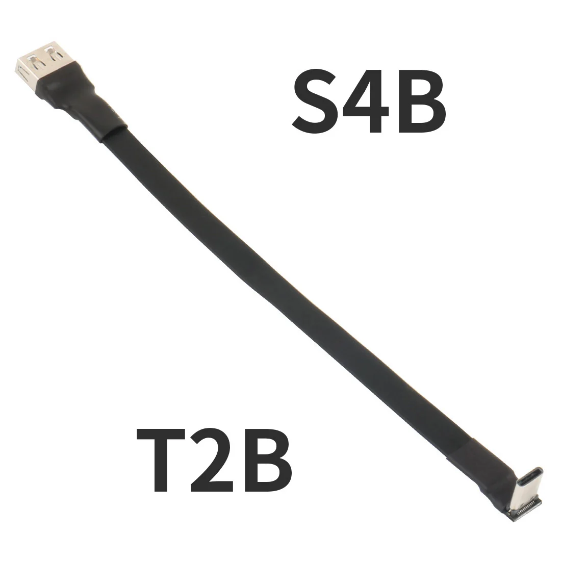 USB 3.1 Type C to A Flat Extension Ribbon Cable Male to Female 90 Slim Flexible FPC Charge FPV Brushless Handheld Gimbal Monitor