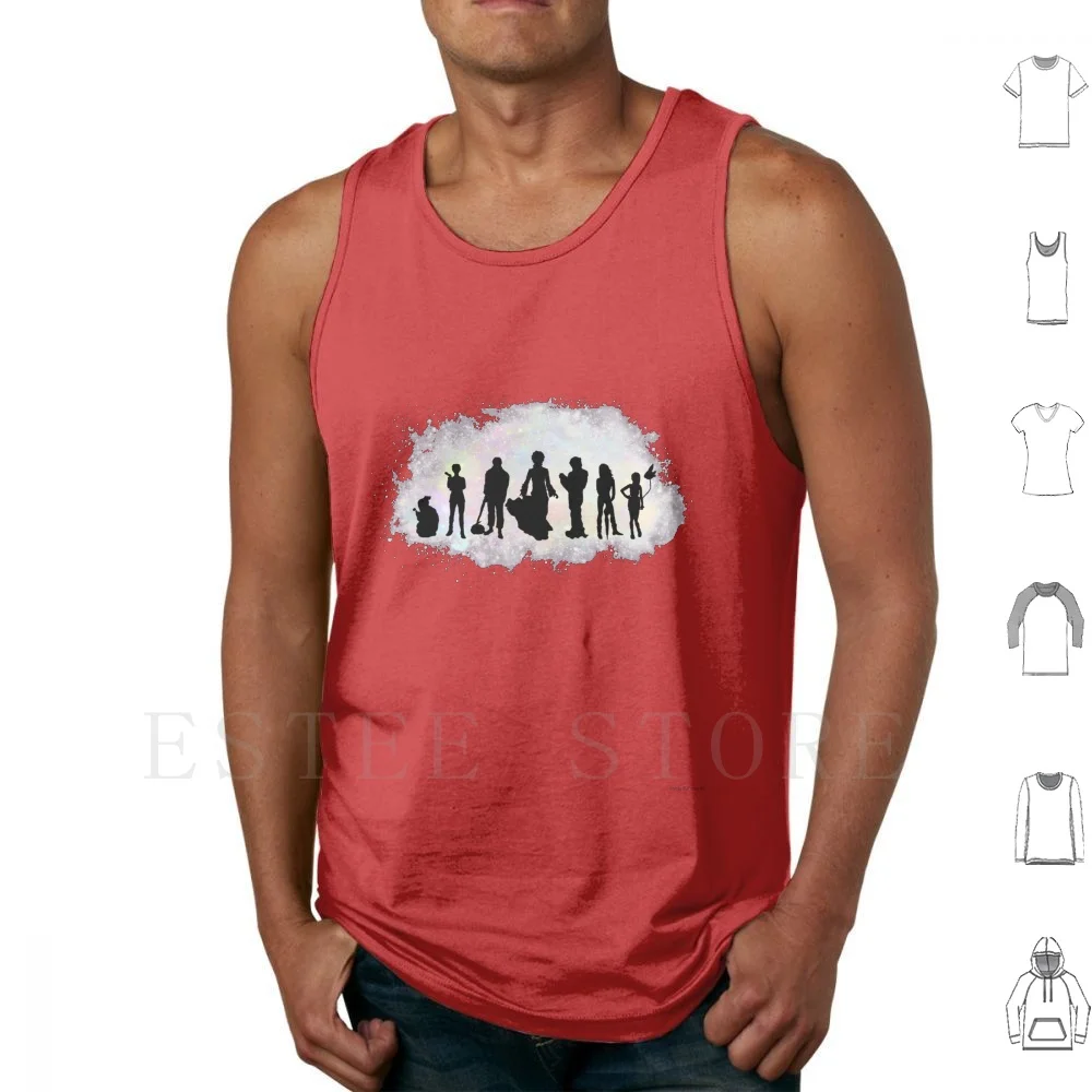 The Endless Silhouettes-Colorful Cosmos Tank Tops Vest Cotton Neil Gaiman Sandman Endless Dream Delirium Death Despair Desire