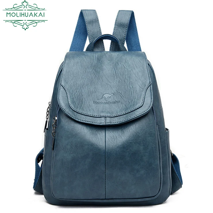 

Hot Bagpack Women Designer Backpack Female Bookbag Soft Leather School Bags For Teenage Girls Travel Back pack Mochila Feminina