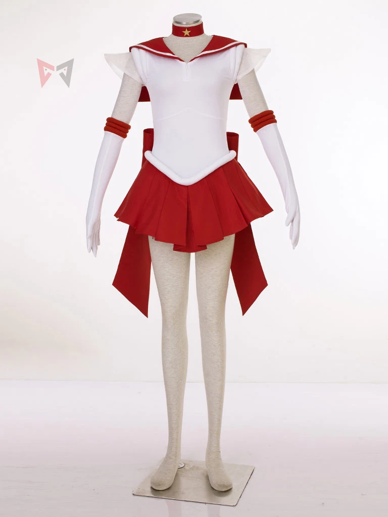 Athemis Anime Hinoes Rei Marsies Super S Strój Cosplay Kolczyki Peruka Szyty na Miarę Kostium Przebranie na Halloween — zdjęcie 6