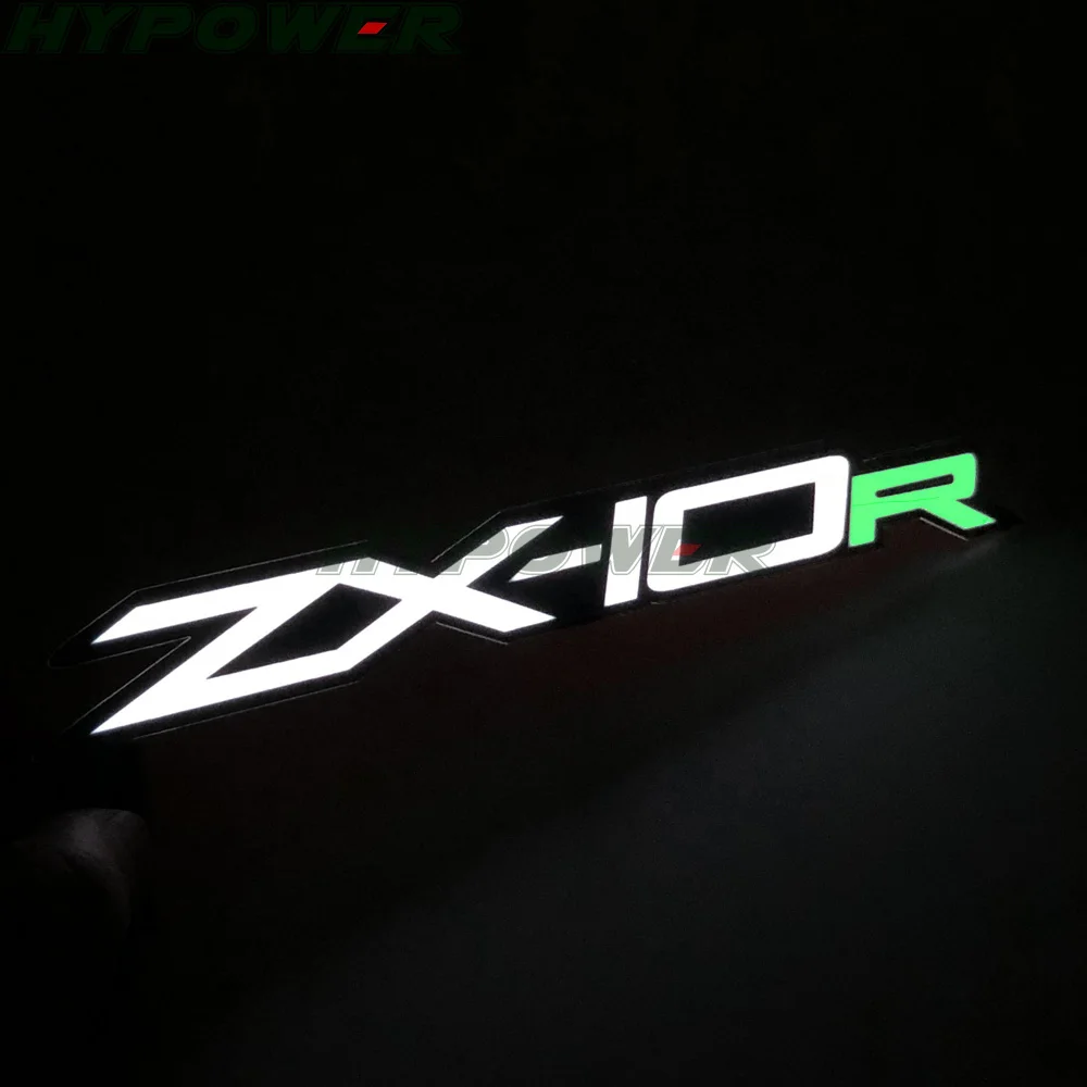 Motorcycle Fairing Kit Body Side Stickers Badge Cold Light for KAWASAKI ZX-10R NINJA ZX10R 2011 12 13 2014