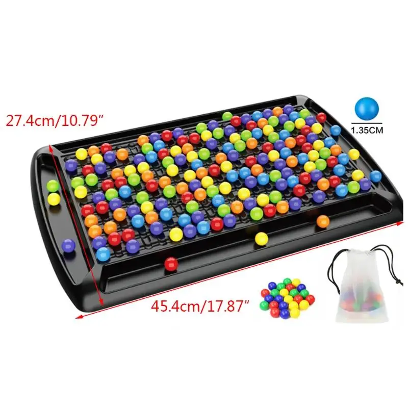 1set Rainbow Ball Elimination Board Games Montessori Busyboard Educational Antistress Magic Chess Interactive Toys For Kids