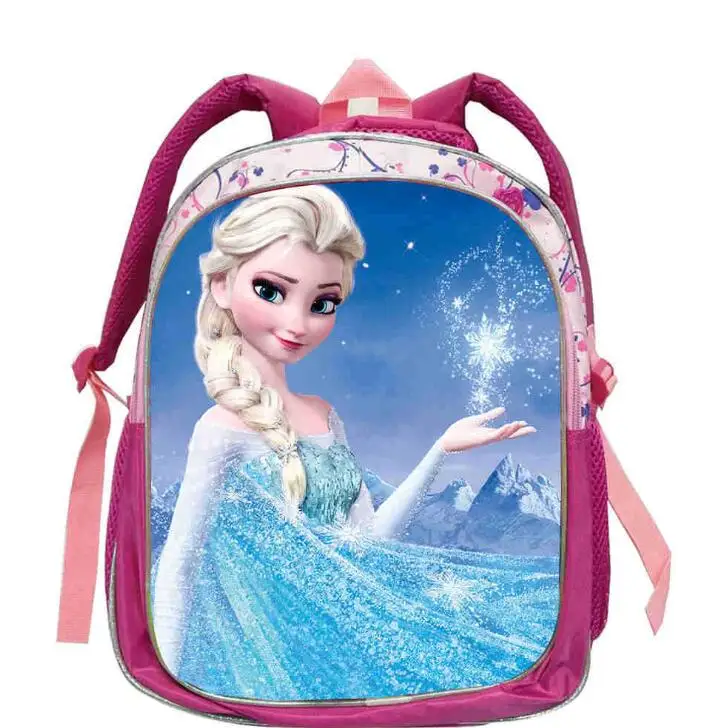 Disney 12inch Large Capacity Frozen Kids backpack Children\'s school Bagpack Elsa Anna Princess Schoolbag for girls