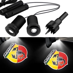 For ABARTH Courtesy Light ABARTH Car Door Light 2pcs/lot LED Shadow Logo Projector Light For Abarth Punto Stilo Car Style