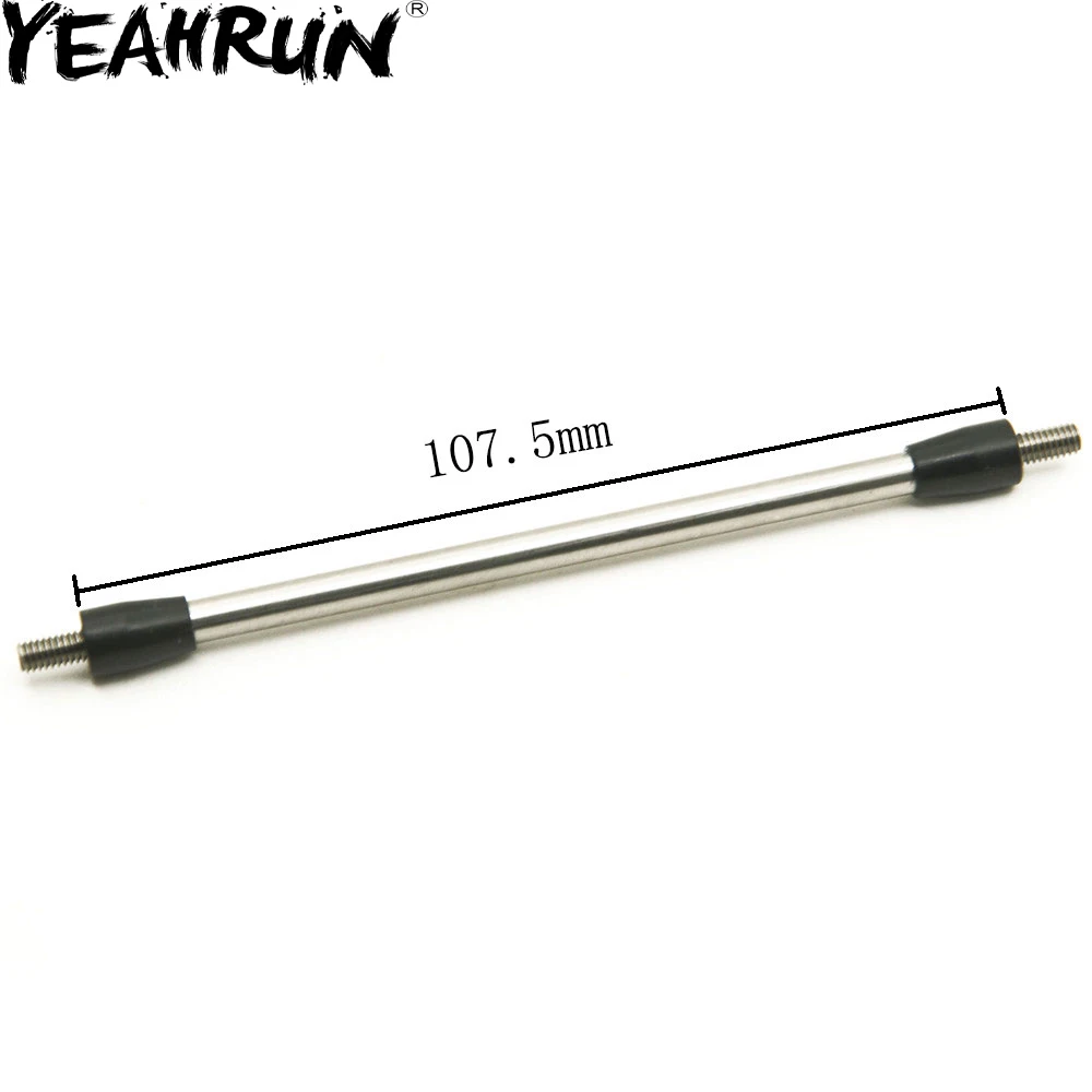 YEAHRUN 57.5-107.5mm ze stali nierdzewnej M4 ząb 5mm średnica pręt łączący do osiowych SCX10 ll 90046 1/10 zdalnie sterowany samochód gąsienicowy