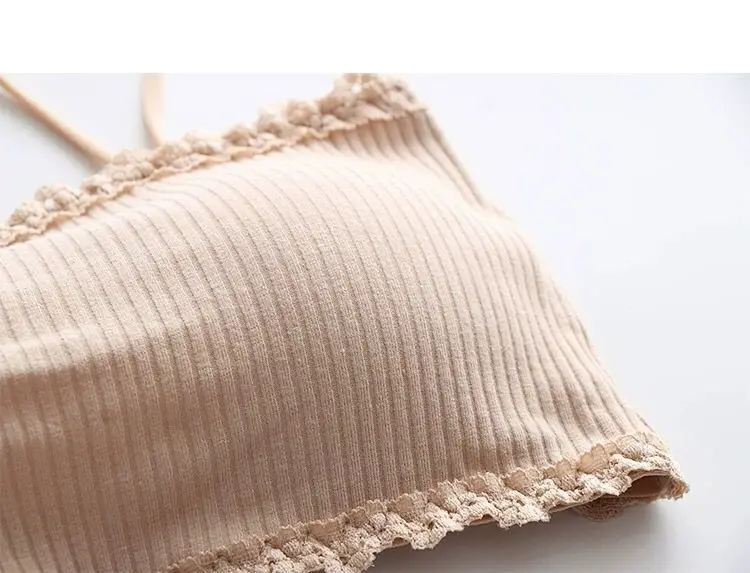 Damen Baumwoll-BH, weiblicher Tube-Top-BH, Damen-Hosenträger-Unterwäsche, schönes Tank-Top, nahtloser Komfort-BH, Sport-BH, Spitzen-Tops – Detail 12