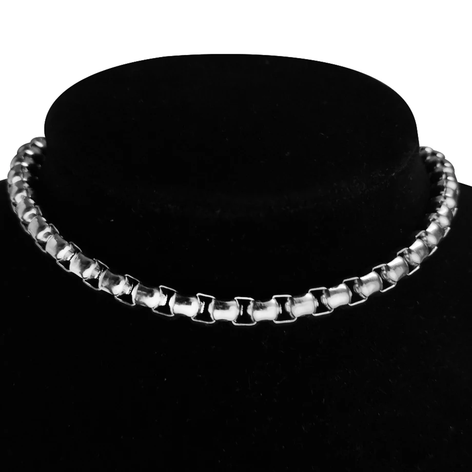 Fashion Clavicle Link Chain Choker Necklace For Women Stainless Steel Short Neck Chains Charm Necklace Collares Jewelry XL1750