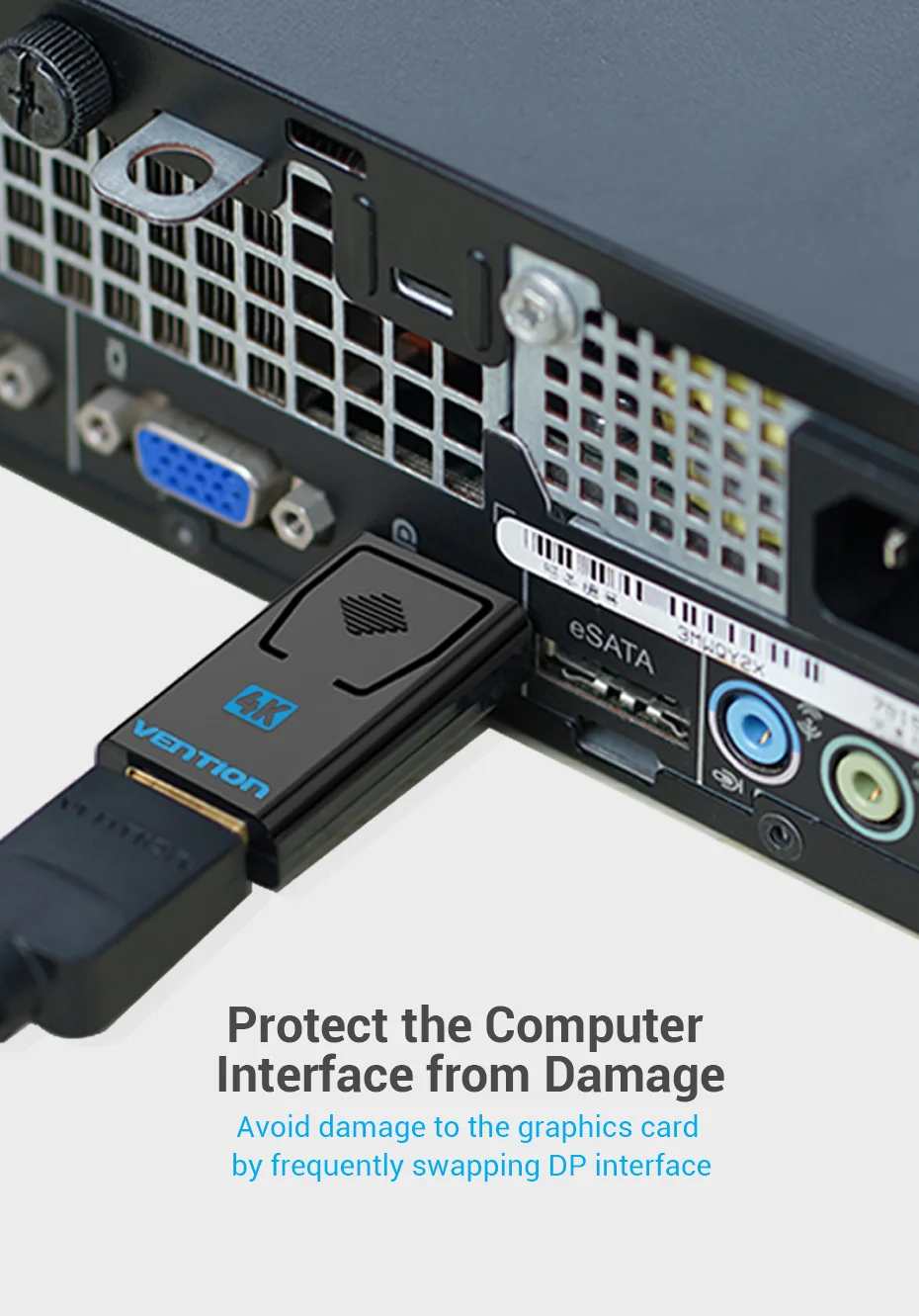 Tions DisplayPort zu HDMI Adapter 4K Männlichen DP auf HDMI Buchse Video Audio Converter für PC Laptop Projektor DisplayPort zu HDMI – Detail 7