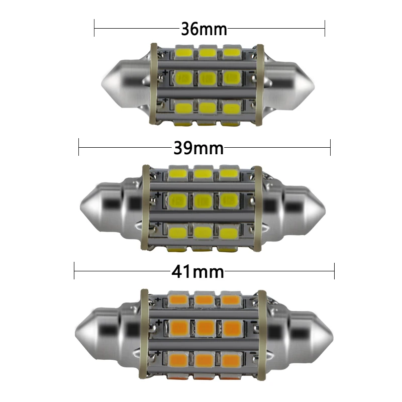 Led Festoon Light Canbus 36mm 39mm 42mm C3W C5W C10W Bulb 12 24 V Volts 2W 360 Degree 12v 24v Auto Truck Interior Dome Read Lamp