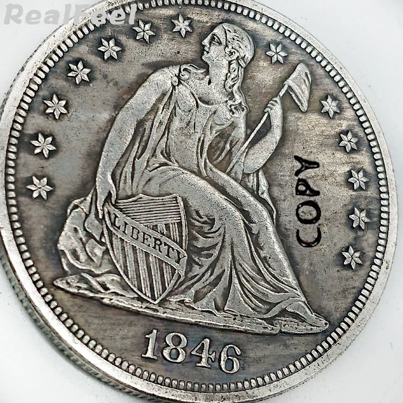 Imagem -03 - Conjunto de Moedas Dólar Americano Estátua da Liberdade Réplica 18401865 26 Peças